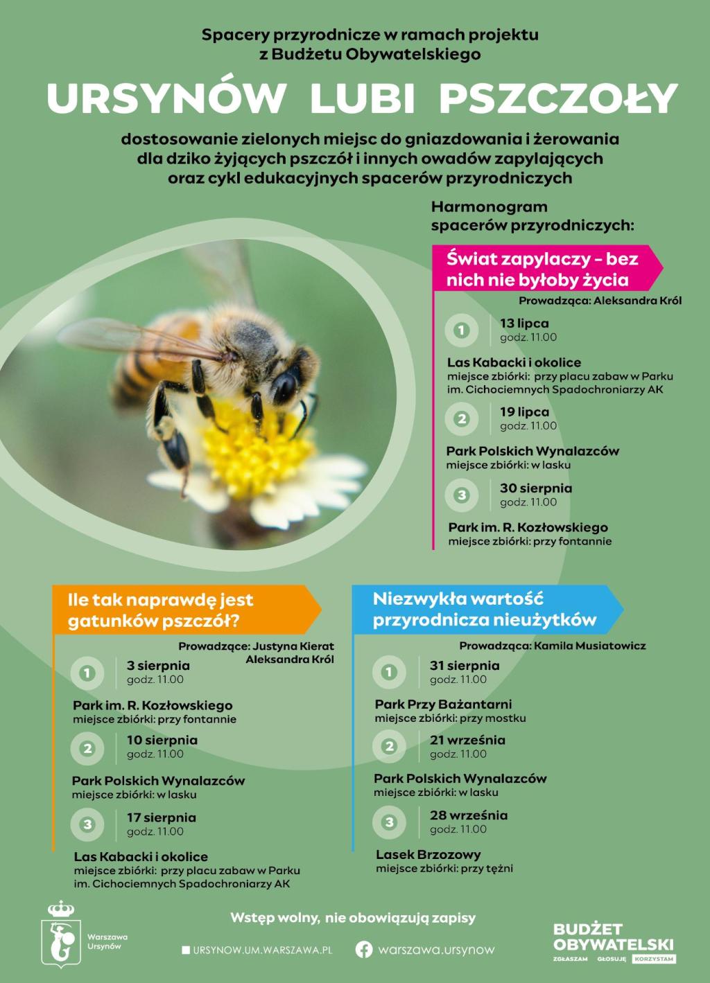 Ursynów lubi pszczoły – spacery na&nbsp;Ursynowie